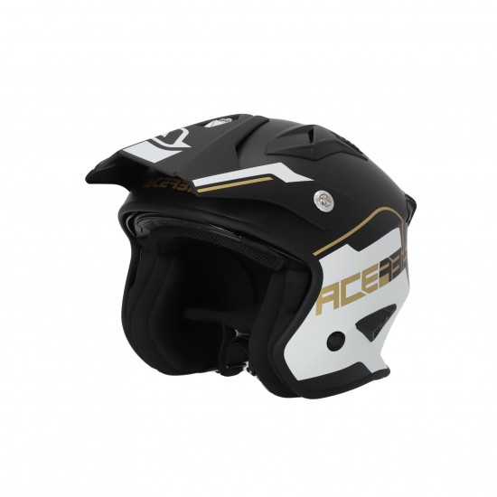 Casco jet ACERBIS Aria White Black Gold