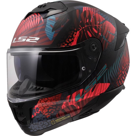 Casco integral LS2 FF808 Stream EVO II Jungle Matt Black Blue Pink - Micasco.es - Tu tienda de cascos de moto