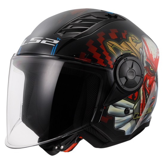 Casco jet LS2 OF616 Airflow II Happy Dreams Black Glow - Micasco.es - Tu tienda de cascos de moto