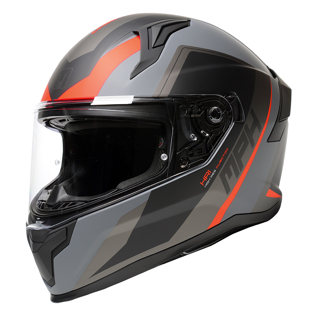 Casco integral MPH Tiger Plum Matt Grey Black red