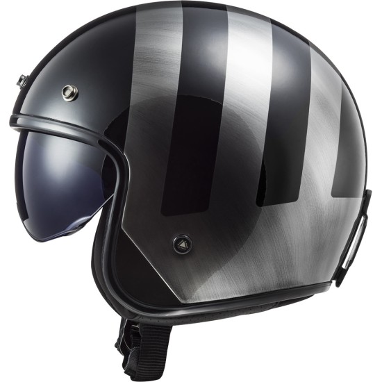 Casco jet LS2 OF601 BOB II Lines Black Jeans - Micasco.es - Tu tienda de cascos de moto