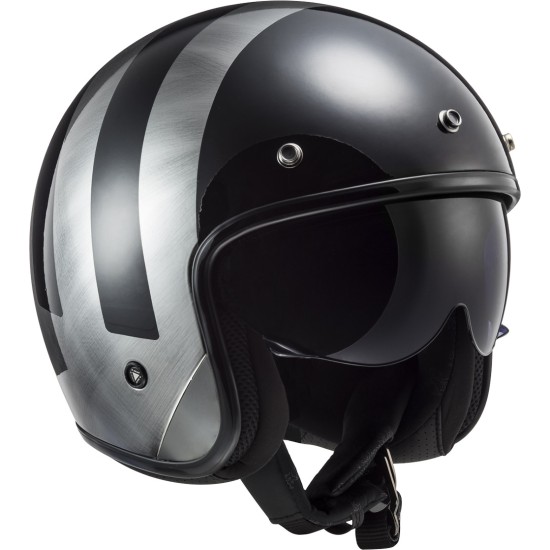 Casco jet LS2 OF601 BOB II Lines Black Jeans - Micasco.es - Tu tienda de cascos de moto