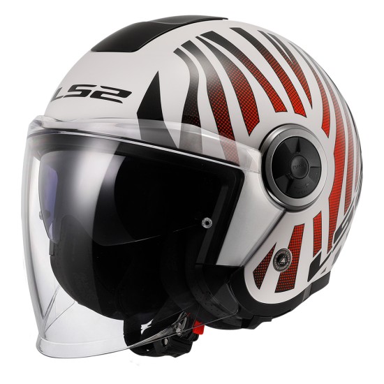 Casco jet LS2 CLASSY Cool White Wineberry - Micasco.es - Tu tienda de cascos de moto