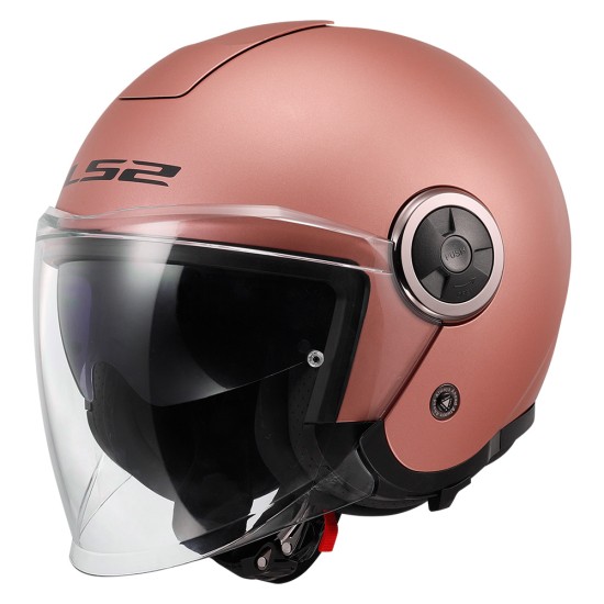 Casco jet LS2 CLASSY Solid Matt Gold Pink - Micasco.es - Tu tienda de cascos de moto