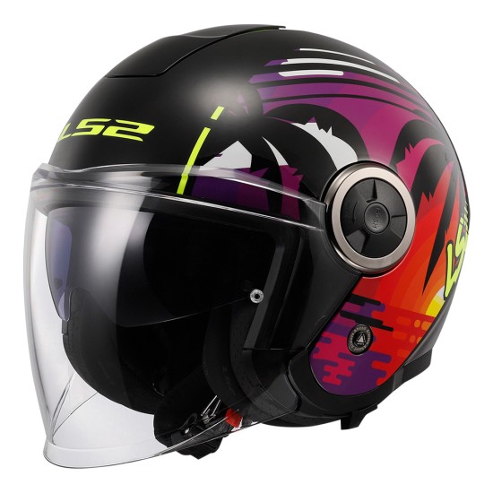 Casco jet LS2 CLASSY Cool White Wineberry - Micasco.es - Tu tienda de cascos de moto