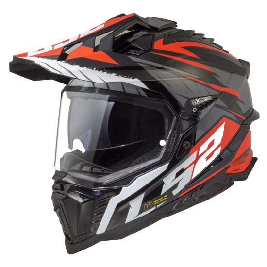 LS2 MX701 EXPLORER Alter Matt Black Fluo Orange - Micasco.es - Tu tienda de cascos de moto