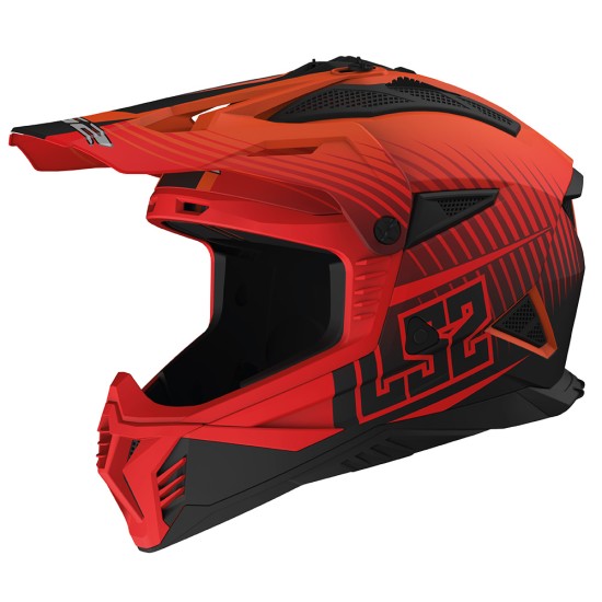 LS2 MX708 FAST II Duck Matt HV Orange Red - Micasco.es - Tu tienda de cascos de moto