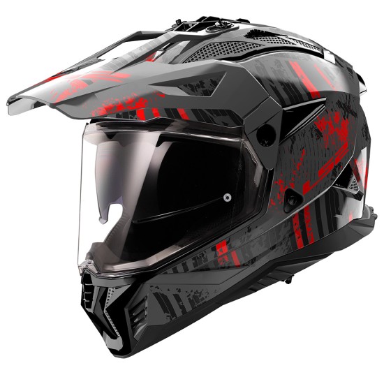 LS2 MX702 Pioneer II CRAZY BLACK RED - Micasco.es - Tu tienda de cascos de moto