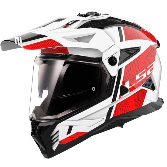 LS2 MX702 Pioneer II HILL WHITE RED - Micasco.es - Tu tienda de cascos de moto