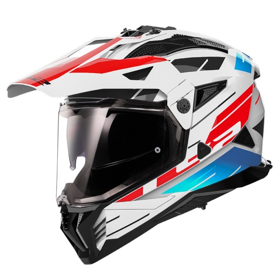 LS2 MX702 Pioneer II NAMIB WHITE Blue Red - Micasco.es - Tu tienda de cascos de moto