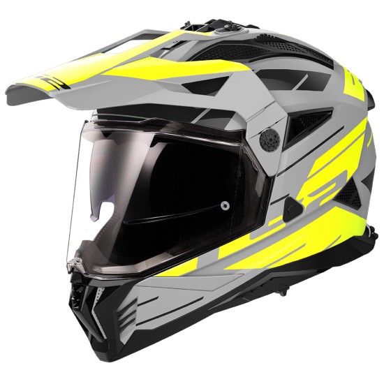 LS2 MX702 Pioneer II NAMIB MATT GREY HV YELLOW - Micasco.es - Tu tienda de cascos de moto