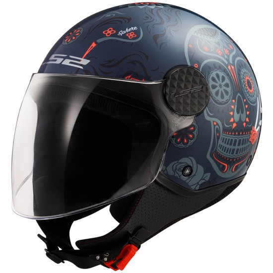 Casco jet LS2 Sphere Lux II Maxca Cobalt Orange - Micasco.es - Tu tienda de cascos de moto