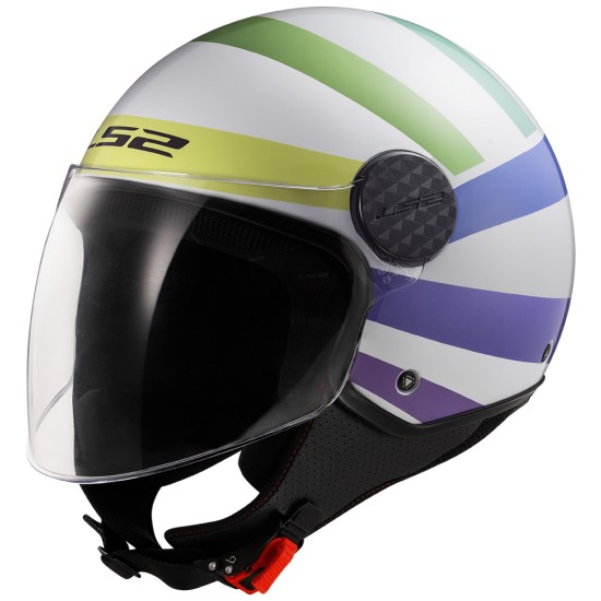 Casco jet LS2 Sphere Lux II Swirl White Rainbow - Micasco.es - Tu tienda de cascos de moto