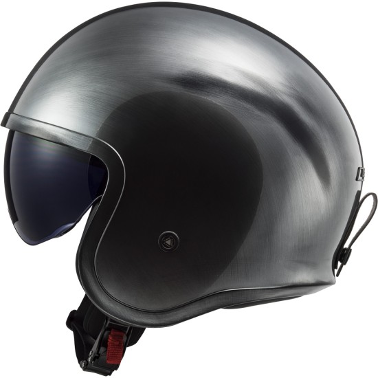 Casco jet LS2 OF599 Spitfire II Solid Jeans Titanium - Micasco.es - Tu tienda de cascos de moto