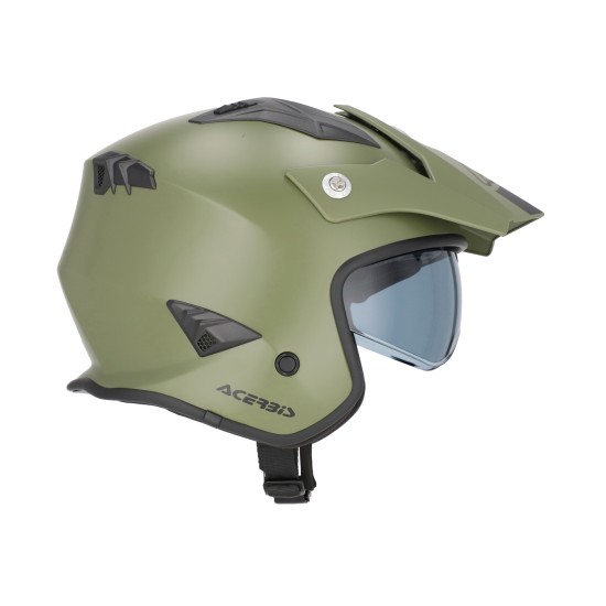 Casco jet ACERBIS Aria Military Green - Micasco.es - Tu tienda de cascos de moto