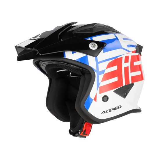 Casco Jet ACERBIS Aria Sport Blanco Azul Rojo - Micasco.es - Tu tienda de cascos de moto