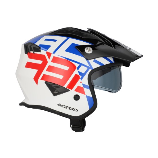 Casco Jet ACERBIS Aria Sport Blanco Azul Rojo - Micasco.es - Tu tienda de cascos de moto