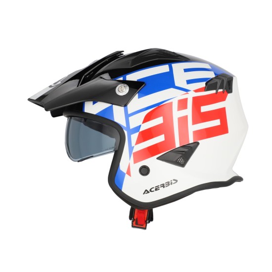 Casco Jet ACERBIS Aria Sport Blanco Azul Rojo - Micasco.es - Tu tienda de cascos de moto