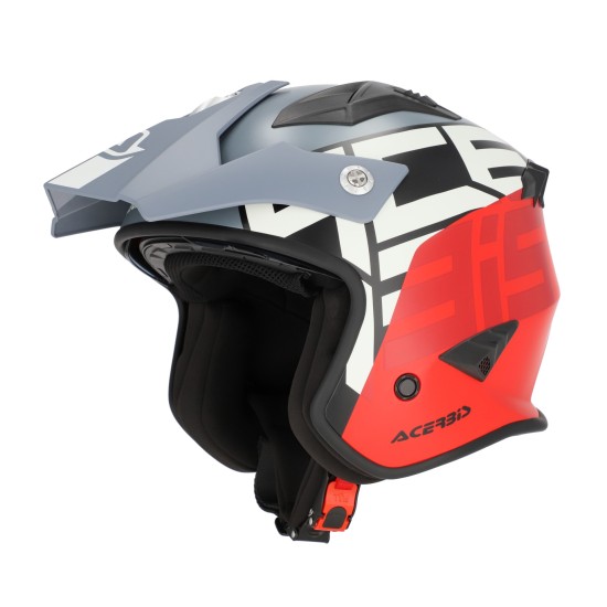 Casco Jet ACERBIS Aria Sport Gris Rojo - Micasco.es - Tu tienda de cascos de moto