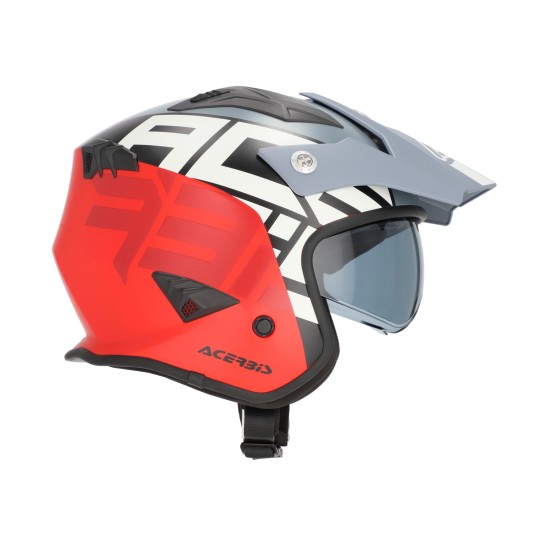 Casco Jet ACERBIS Aria Sport Gris Rojo - Micasco.es - Tu tienda de cascos de moto