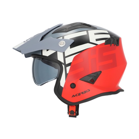 Casco Jet ACERBIS Aria Sport Gris Rojo - Micasco.es - Tu tienda de cascos de moto