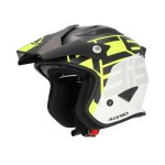 Casco Jet ACERBIS Aria Sport Negro Amarillo Fluo - Micasco.es - Tu tienda de cascos de moto