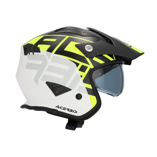 Casco Jet ACERBIS Aria Sport Negro Amarillo Fluo - Micasco.es - Tu tienda de cascos de moto