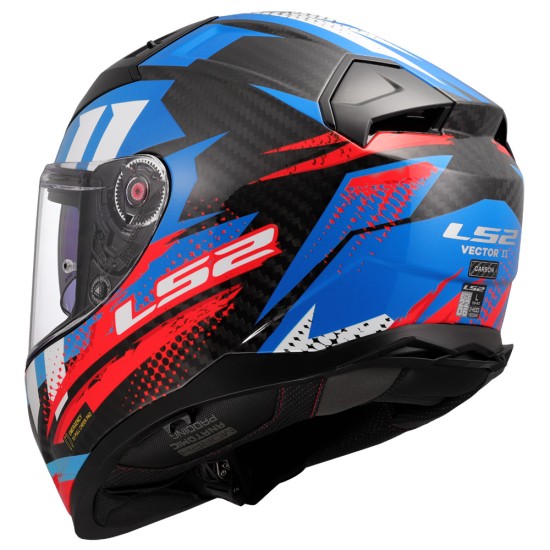 Casco integral LS2 FF811 VECTOR II Carbon Tantic Blue - Micasco.es - Tu tienda de cascos de moto