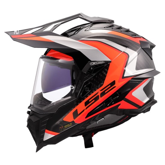 LS2 MX701 EXPLORER CARBON Frontier II Orange - Micasco.es - Tu tienda de cascos de moto