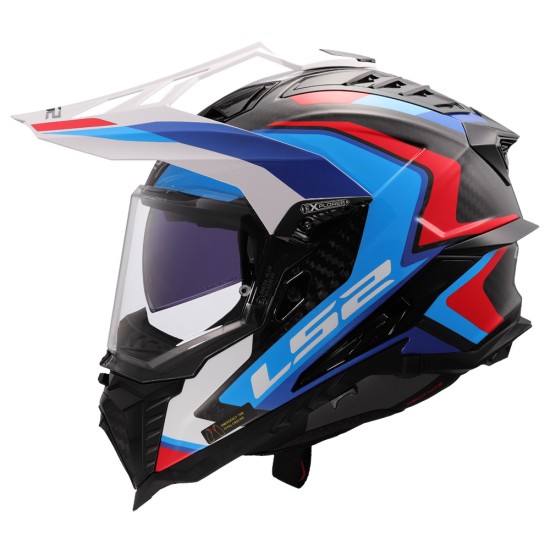 LS2 MX701 EXPLORER CARBON Frontier II White Blue - Micasco.es - Tu tienda de cascos de moto