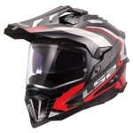 LS2 MX701 EXPLORER CARBON Frontier II  Matt White Red - Micasco.es - Tu tienda de cascos de moto