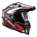 LS2 MX701 EXPLORER CARBON Frontier II  Matt White Red - Micasco.es - Tu tienda de cascos de moto