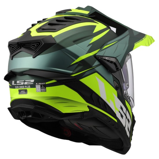 LS2 MX701 EXPLORER Spire Matt Green HV Yellow - Micasco.es - Tu tienda de cascos de moto