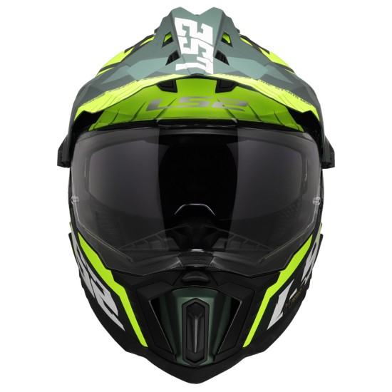 LS2 MX701 EXPLORER Spire Matt Green HV Yellow - Micasco.es - Tu tienda de cascos de moto