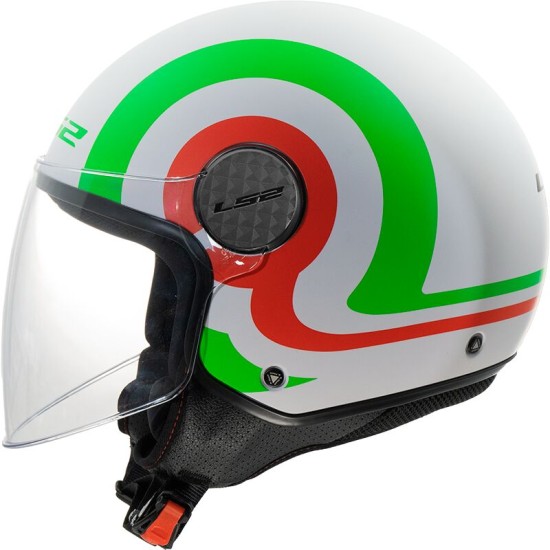 Casco jet LS2 Sphere Lux II Urby Green Red - Micasco.es - Tu tienda de cascos de moto