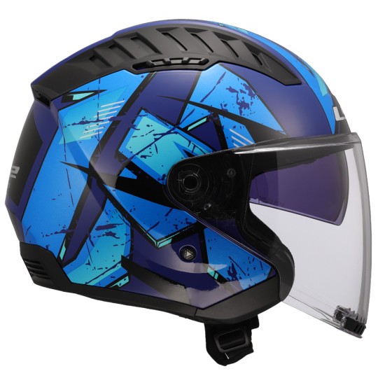 Casco jet LS2 OF600 Copter II KANJI Blue - Micasco.es - Tu tienda de cascos de moto