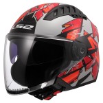 Casco jet LS2 OF600 Copter II KANJI Red - Micasco.es - Tu tienda de cascos de moto