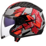 Casco jet LS2 OF600 Copter II KANJI Red - Micasco.es - Tu tienda de cascos de moto