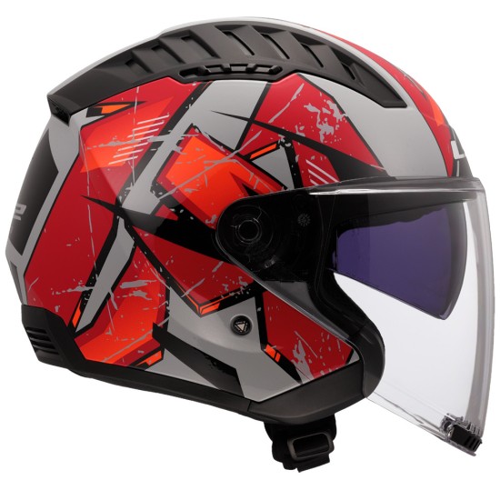 Casco jet LS2 OF600 Copter II KANJI Red - Micasco.es - Tu tienda de cascos de moto