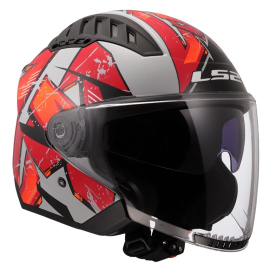 Casco jet LS2 OF600 Copter II KANJI Red - Micasco.es - Tu tienda de cascos de moto