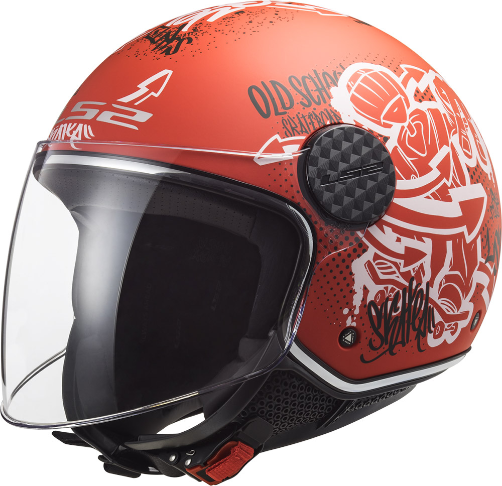 Casco jet LS2 Helmets OF558 SPHERE LUX Skater Red